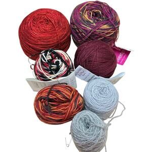 Wool Yarn Lot of 7 Various Brands
